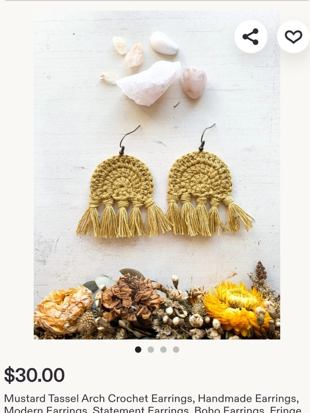 Mountain Fable Handmade Crochet Earrings